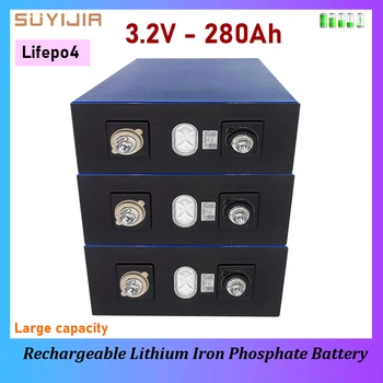 Lifepo4 3.2 V 280Ah Recarregável do Fosfato do Ferro do Lítio de Bateria para o Armazenamento de Energia Solar, Sistema de Camper Veículo Carrinho de Golfe de Empilhadeira