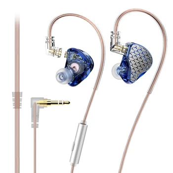 LM1 1DD+1EST Tecnologia Híbrida No Ouvido de 3,5 mm do Fone de ouvido de Metal Monitor Aparelhagem hi-fi Fone de ouvido Estéreo da Bass Music Earbuds Auscultadores Desportivos