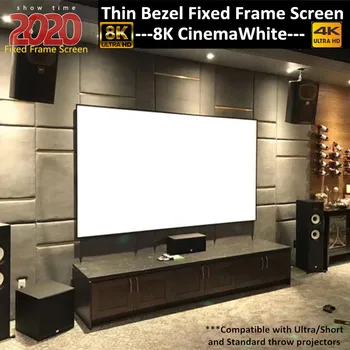 Luxo High-end Telas 4K/8K Ultra HDR Ecrã do Projector 3D Ativo Fixo do Quadro de Home Theater Filme Tela de Projeção