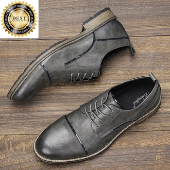 Marca De 40~46 Homens Casual Sapatos Confortáveis De Moda 2024 De Couro #Al724