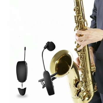 Microfone sem Fio da freqüência Clipe em Instrumentos Musicais Para Saxofone Trompete Tuba Instrumento específico Microfone