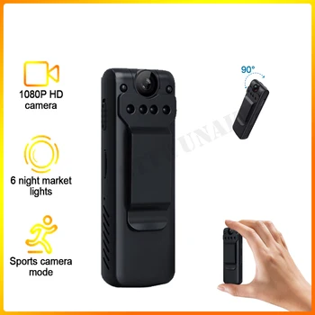 Mini câmera de visão noturna wireless pequeno corpo cam micro-voz, gravador de vídeo secreta wearable bodycam discreto