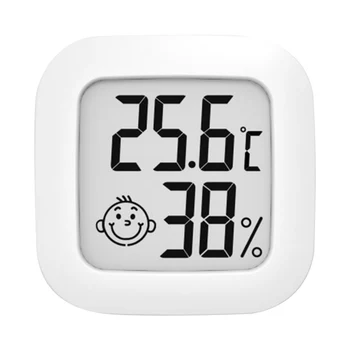 Mini Termômetro do LCD Digital do Interior do Higrómetro do Termômetro com Um Sorriso no Rosto de Alta Precisão Portátil de Medição de Ferramenta