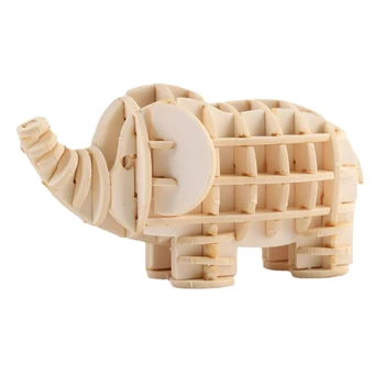 Miniatura DIY Elefante Papel de quebra-Cabeças de Artesanato Brinquedos de Criança Eductianal Montagem de Construir Quebra de Simulação em Modelo Animal de Kits para Adultos