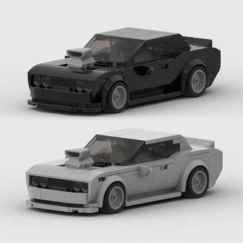 MOC Dodges Charger Dom Velocidade Super Carro esportivo Blocos de Construção de Veículo de Corrida do Modelo de Tijolos quebra-Cabeças Brinquedos, Presentes Para Crianças Meninos
