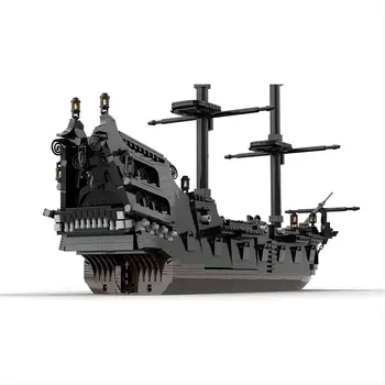 MOC tecnologia do tijolo de veleiro modelo de navio pirata montagem de pequenas partículas de blocos de construção de DIY brinquedo infantil presente