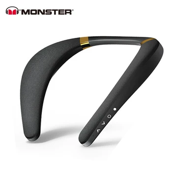 Monster Boomerang Pendurada no pescoço, estilo de Bluetooth alto-Falante sem Fio impermeável do Altifalante Surround Com microfone