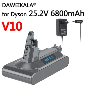 Novo Dyson SV12 6800mAh 100 wh bateria de Substituição para Dyson V10 bateria V10 Absoluta V10 Fofo ciclone V10 Bateria com carregador