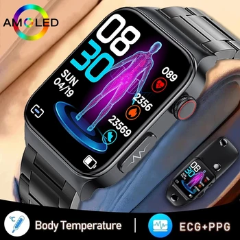 Novo ECG+PPG Inteligente Homens do Relógio do Laser o Tratamento Da Hipertensão, Hiperglicemia Hiperlipidemia frequência Cardíaca Esporte Saudável Homens Smartwatch