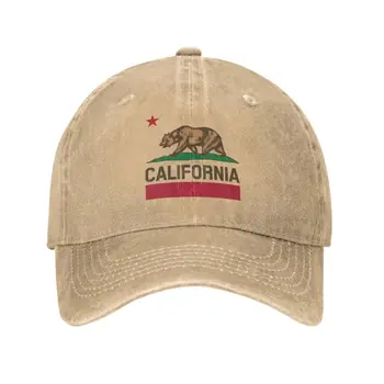 Novo Punk Moda de Algodão do Estado da Califórnia Bandeira do Urso Boné de Beisebol para Homens Mulheres Respirável 1846 Pai Chapéu de Desempenho