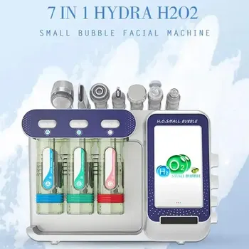 O 7in1 Hydra de Dermabrasion de Equipamento de Beleza Facial Cravo Remoção de Hidrogênio Bolhas de Oxigênio Casca de Limpeza facial da Pele de Saúde Máquina