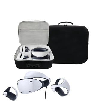 Para PS5 VR2 Multifuncional Portátil EVA estojo Rígido com Alça de Ombro Saco de Armazenamento para PSVR2 Óculos de Protecção Preta Caixa