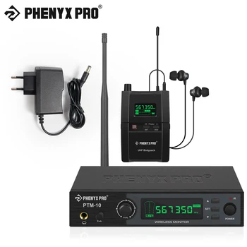 Phenyx Pro PTM-10 Estéreo sem Fios Nas Orelhas Monitor de Estágio do Sistema de Retorno Bodypack Receptor,o IEM sistema de 900MHz/500 mhz de Banda de Frequência