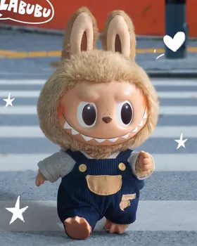 Popmart Labubu Tempo Para Relaxar 37cm Esmalte de Pelúcia Bonecas Kawaii Ação Figuras de Anime Bonito Modelo de Presentes de Aniversário Secretária de Recolha de Brinquedos