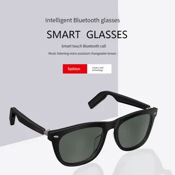 Preto Tecnologia Smart Óculos Popular Polarizada Música Chamada Driver Da Multifuncional Chamada Handsfree Bluetooth 5.0 Óculos De Sol