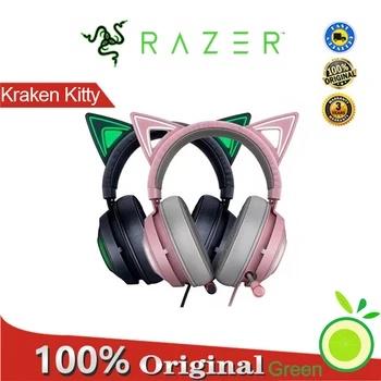 Razer Kraken Kitty Jogo Auricular RGB THX surround de 7.1 canais de som, Interface USB Activa a Redução de Ruído do Microfone para PC Notebook