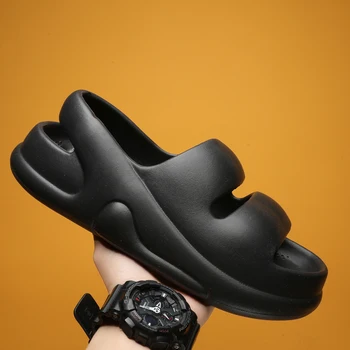 Sandálias Homens Original Sapatos de Homem de Verão Sandália EVA Respirável Casual Para o Designer de Luxo Marido Sandles Flip-Flops Chinelos de quarto masculino