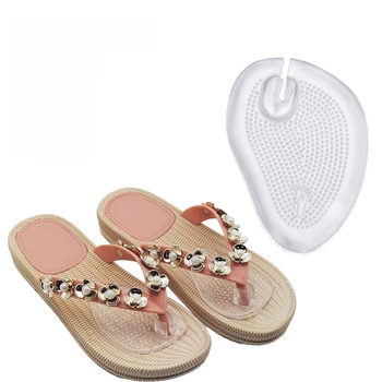Silicone Flip-flops Palmilhas de Sapatos Chinelos Pés de Almofadas Confortável a Pé de Produtos de Cuidados Sandálias parte dianteira do pé de Partículas Não-deslizamento de Almofada
