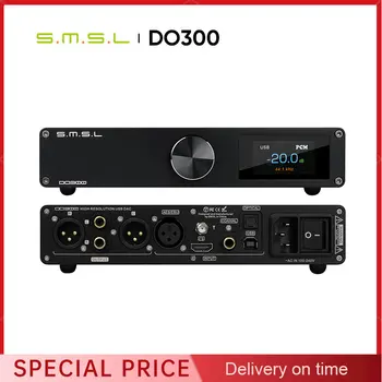 SMSL DO300 DAC de Áudio ES9039MSPRO MQA CD XMOS XU316 DSD512 de 32 bits 768KHZ Bluetooth 5.0 LDAC XLR I2S decodificador com controle remoto