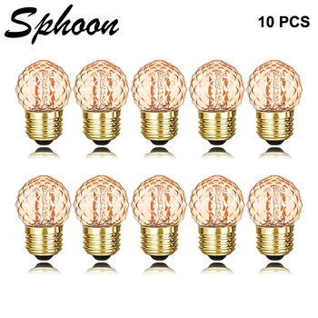 Sphoon G40 Abacaxi em Forma de Lâmpadas E27 1W 220V Dimmable do Diodo emissor de Filamentos de Ouro Matiz Vidro 2200K Mini Lâmpada Para Luz da corda