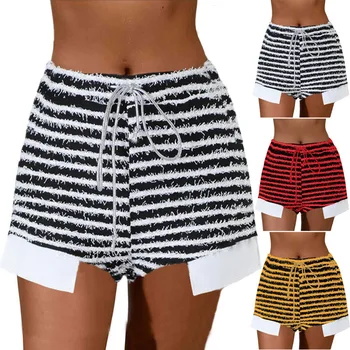 Summer Shorts para Mulheres de Shorts de 2023 Moda Verão Casual Faixa de Cordão Shorts de Cintura Alta