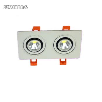 Super Brilhante Embutido quadrado LED Dimmable emissor de luz Downlight do COB 10w 20W 30w CONDUZIU a luz do Ponto do DIODO emissor de decoração de Lâmpada de Teto 85-265V/AC