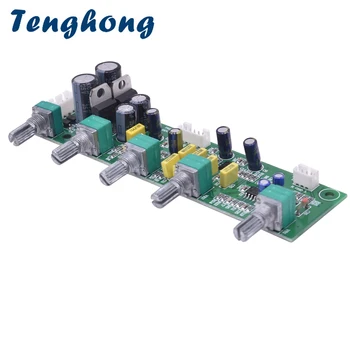Tenghong NE5532 Subwoofer Amplificador Conselho hi-fi 2.1 pré-amplificador Tom de Conselho de Agudos Ajuste Independente Dual AC12-15V AMP