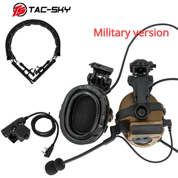 TS-TAC CÉU COMTAC III Tático Militar Fone de ouvido Novo ARCO Capacete Adaptador para Trilho de montagem com Fone de ouvido Substituição Cabeça e u94 ppf