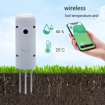 Tuya sem Fio Zigbee Medidor de Umidade de Solo de Temperatura e Umidade Testador Planta Monitor IP67 Impermeável Detector Para o Jardim