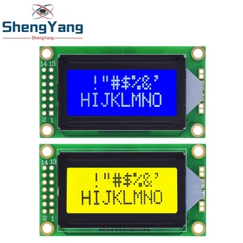 TZT 8 x 2 Módulo LCD 0802 Visualização de Caracteres de Tela Azul / Amarelo Verde Para Arduino
