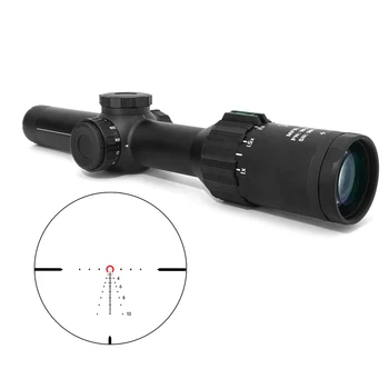 Tática Óptico TANGO6T 1-6X LPVO FFP Riflescope Preto