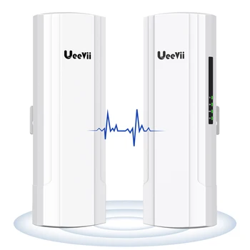 Ueevii CPE902 5.8 G Wireless Bridge 10KM Roteador Wifi Extensor Longo Alcance CPE Outdoor de 900Mbps 48V 16dBi 2 Lan WiFi Bridge Amplif