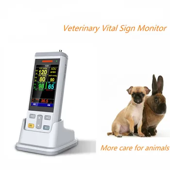 Veterinária Vital Sign Monitor Animal Use o Monitor para Cão/Gato （incluindo a Proteção de Casca Mole, de Cor Azul, e de Carregamento doca)）