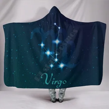 Virgem do Zodíaco Impressos em 3D Wearable Cobertor Adultos Para as Crianças Vários Tipos de Capuz Cobertor cobertor de Lã 02