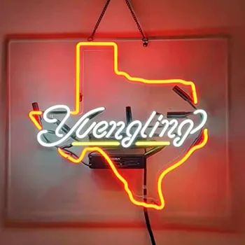 Yuengling Neon Cerveja Sinais Texas Artesanais Real Tubos De Néon, Sinal De Néon Para A Casa Pub Bar Do Clube Homem Da Caverna Loja De Decoração Para Uma Festa De Estética