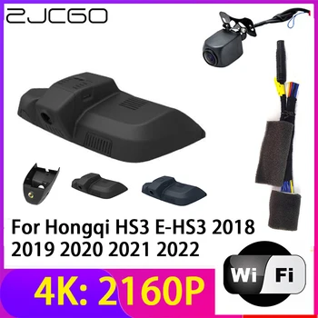 ZJCGO 4K 2160P Traço Cam da Câmera do Carro DVR 2 Lentes Gravador Wifi Visão Noturna para Hongqi HS3 E-HS3 2018 2019 2020 2021 2022