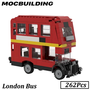Ônibus da cidade de Londres Veículo de Transporte MOC Modelo de Bloco de Construção DIY Educação de Tijolos de Brinquedo infantil Presente